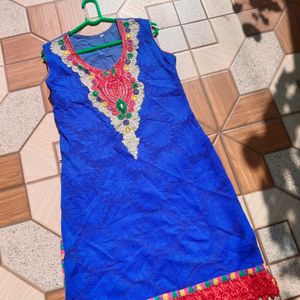 Net Embroidered Kurti