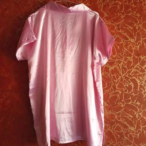 Pink Satin Night Dress