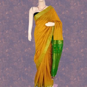 Cotton Banarasi Saree With Khattam Checks