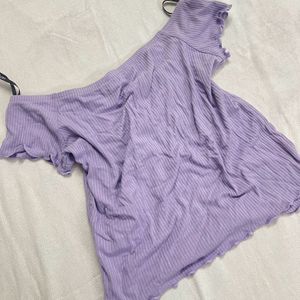 Lavender Off Shoulder Top