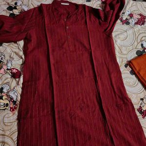 Mens Maroon Kurta