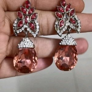 Pink Colour Earrings