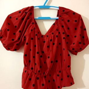 Women's Polka Dot Top