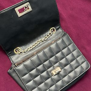 Leather Black Sling Bag