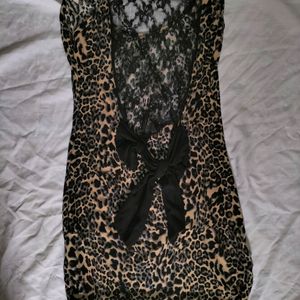 Cheeta Print Fitted Bodycone With Beautiful Back