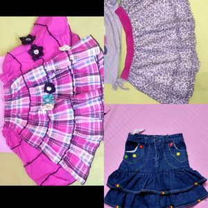 Combo Of 3 Branded Girls Skirts