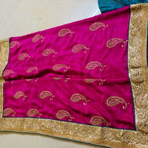 partyware worked saree with blouse