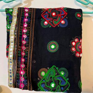 Black embroidery dupatta