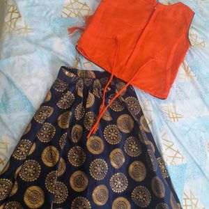 Orange AND Blue 2 Piece Set Traditional