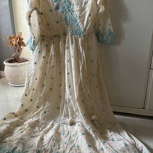 White Anarkali