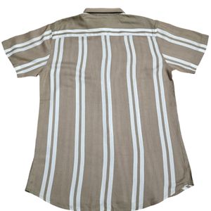 Men's Brown Striped Shirt