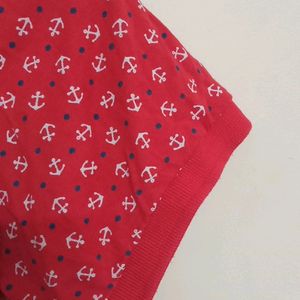 Red Polo Crop Tshirt (Women)