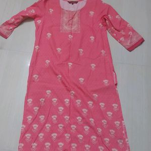 Pink Straight Kurti