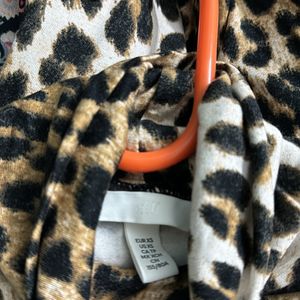 H&M Turtle Neck Cheetah Prints Top