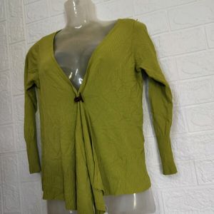 Corian Thrifted Zara Green Shrug