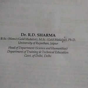 Rd Sharma Maths 10th Class Book