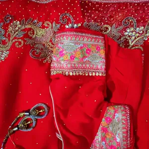 Ravishing Red Heavy Bridal Saree..🔥