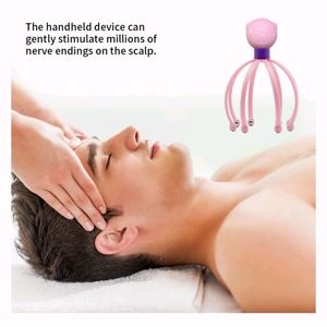 Pink Head Massager Octopus Scalp Pain Relief