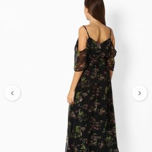 Femmella Black Floral Maxi Dress