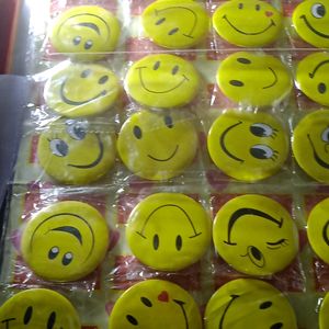 Set Of 30 Unused Brand New Smiley Badges..