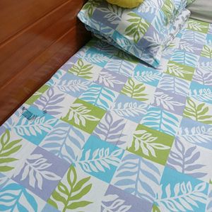 Double Bedsheet 100% Cotton With Pillow Cover