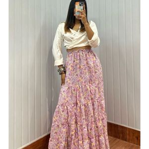 Trendy Flowy Layered Skirt 🩷