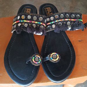 Modern Woman Flats Multicolor Chappal