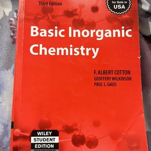 Basic inorganic Chemistry By F. Albert Cotton