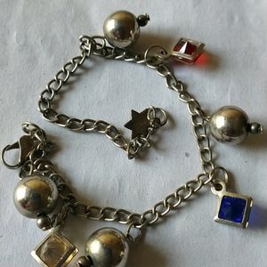 Chain bracelets and  a bangle .