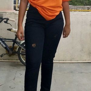 Slim Fit Black High Waist Jeans