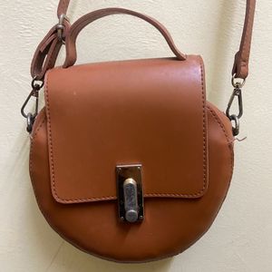 Stylish Brown Sling Bag - Lightly Used