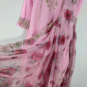 Pink Embroidered Kurta Set (Women's)