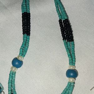 Bohemian Necklace With Earrings Set