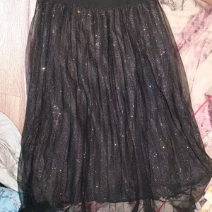 Shimmer Glitter Midi Skirt