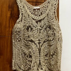 Golden Lace Top