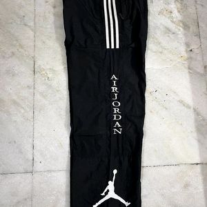 AIR JORDAN BLACK STRAIGHT FIT TRACK PANTS