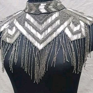 Women's Designer Embellished Poncho Blouse Shrug