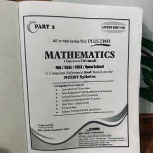 Plus Two Mathematics Textbooks Neet JEE