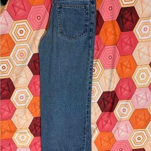 High Rise Denim Straight/Wide Leg Jeans