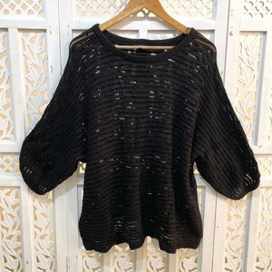 Pinterest Crochet Black Oversized Top By Lindex