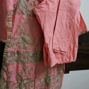 Cotton Embroidered Kurta &  Pajami with Linning