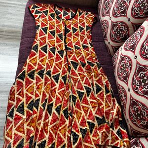 Multi Color Front Cut Kurta