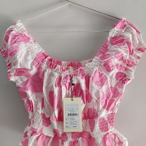 BRAND NEW PINK AND WHITE TOP WITH TAG