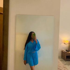 BLUE SHORT CO-ORD SET