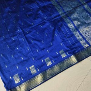 Navy Blue Colour Pure Silk Saree