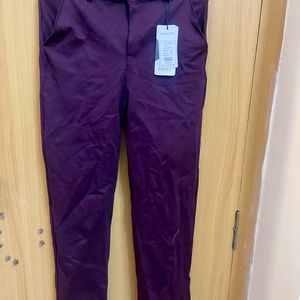 New With Tag Plum Coloured 30 Waist Formal Pant