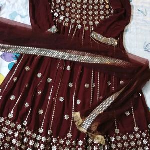 Maroon Gown Set