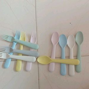 6 Fork And 5 Spoon For Kids Party