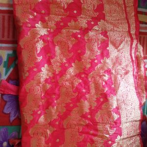 Dark Pink Banarasi Saree