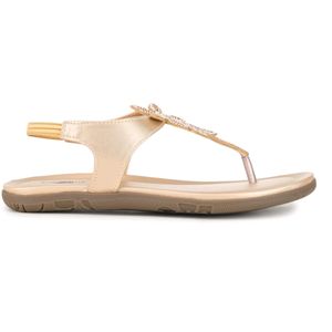 Women Floral Gold Casual Sandal